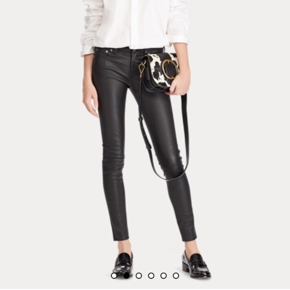 Ralph Lauren lambskin leather skinny pants - Picture 3 of 7